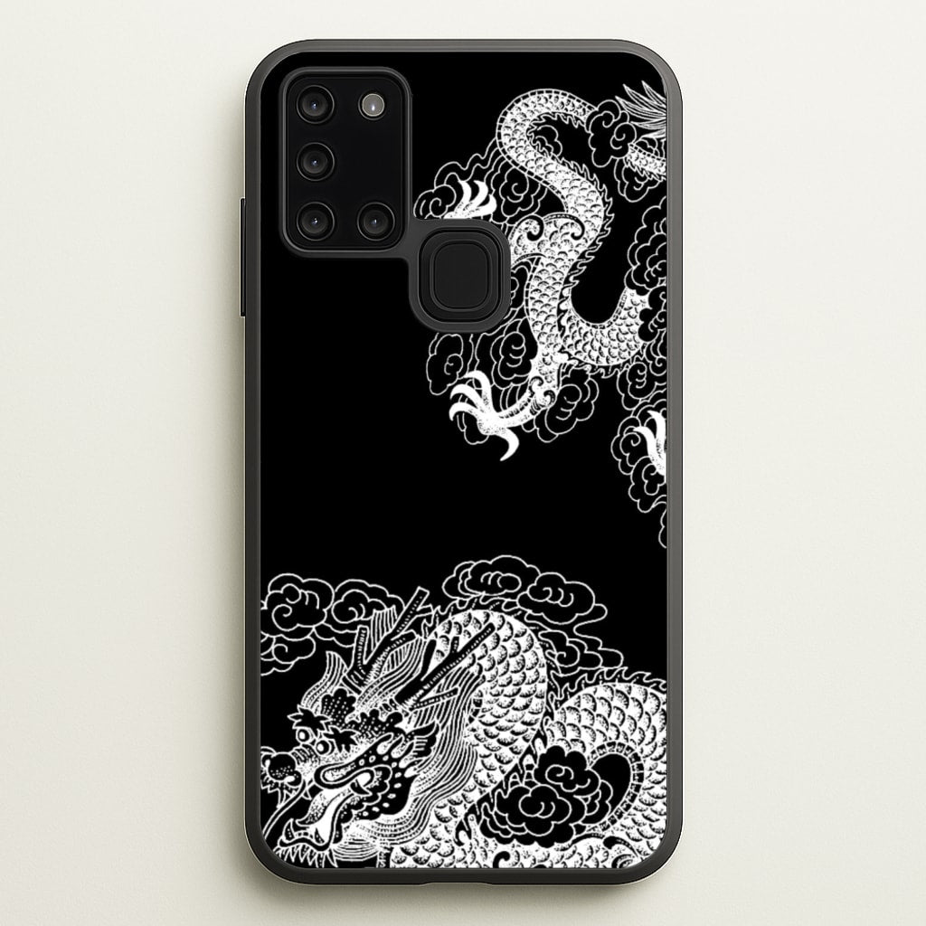 White Dragon - Dragon Phone Case for Galaxy A21s