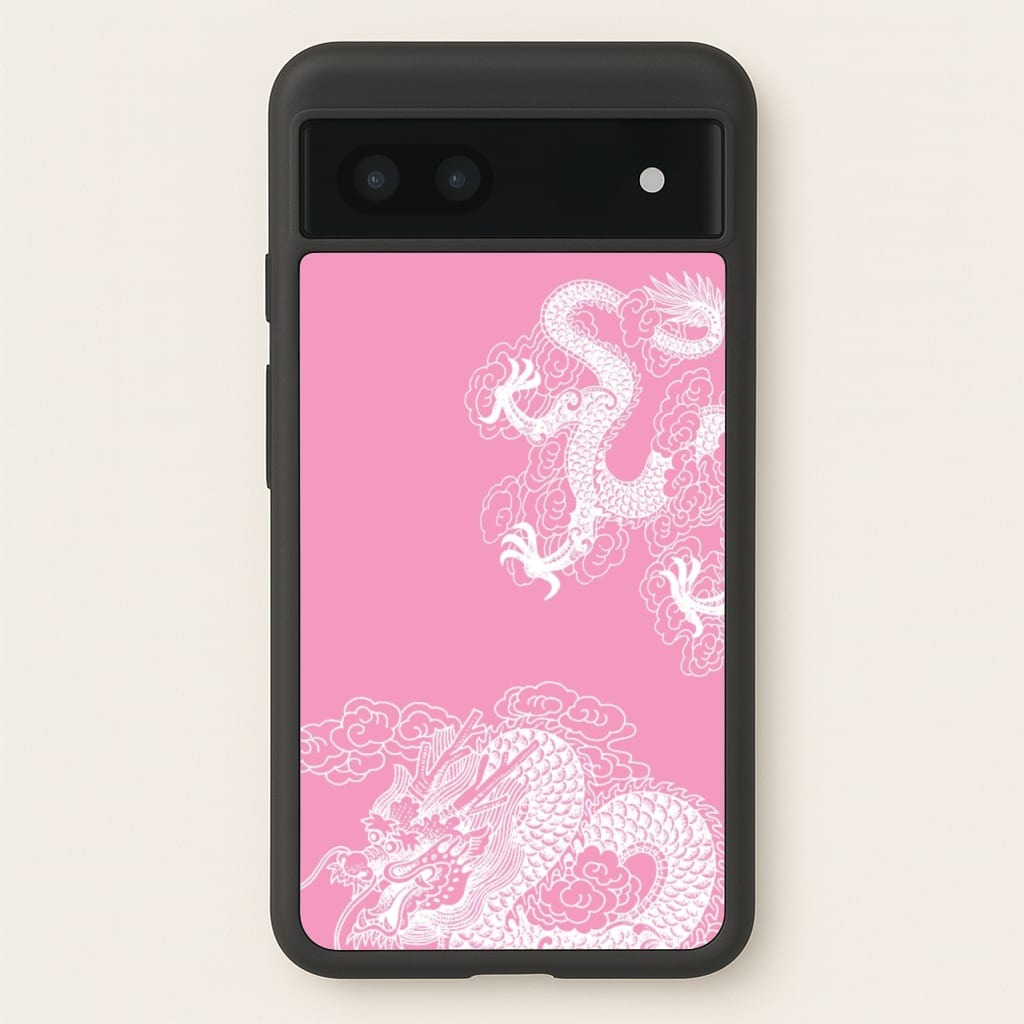 Pink Background Dragon - Dragon Phone Case for Google Pixel 6a