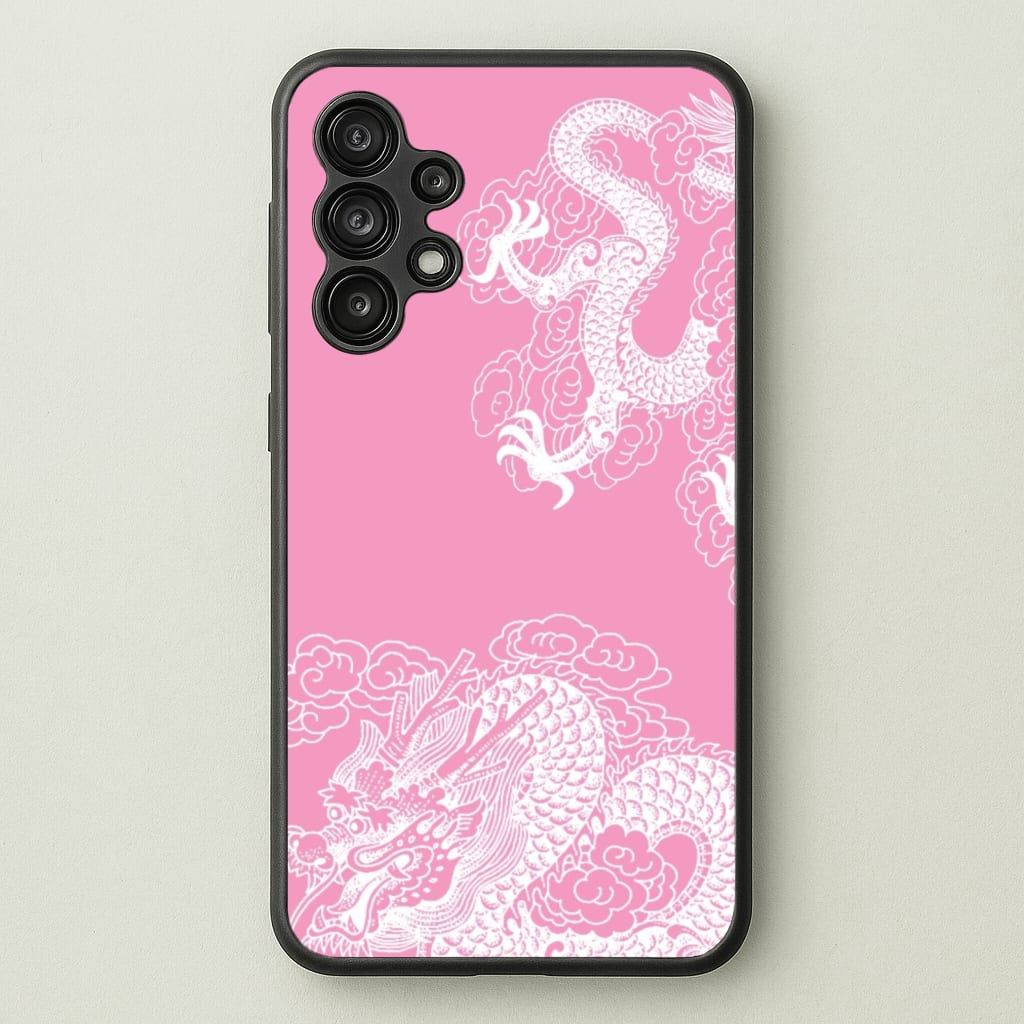 Pink Background Dragon - Dragon Phone Case for Galaxy A13