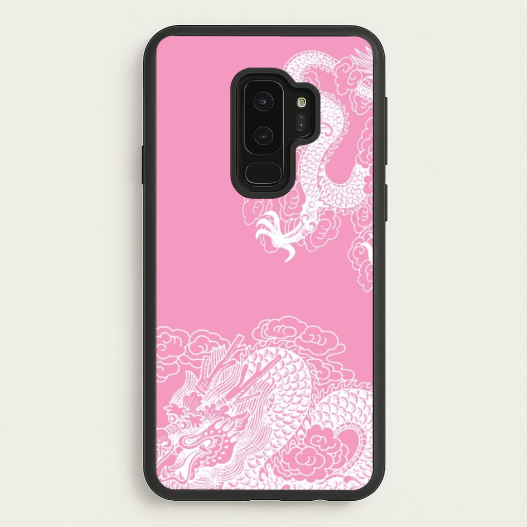 Pink Background Dragon - Dragon Phone Case for Galaxy S9 Plus