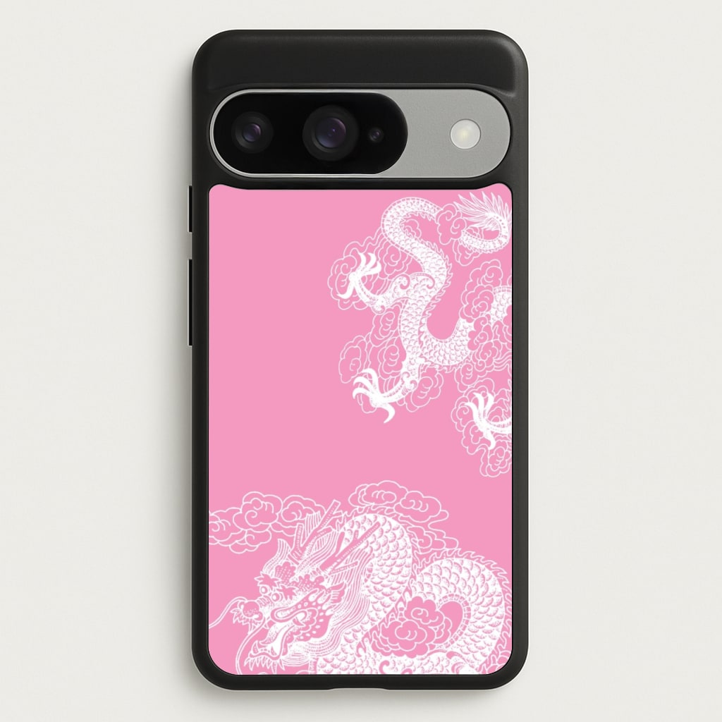 Pink Background Dragon Phone Case for Google Pixel 10 / 10 Pro