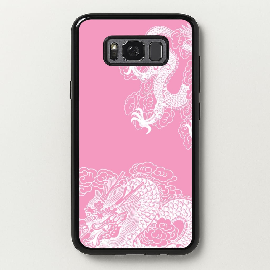 Pink Background Dragon - Dragon Phone Case for Galaxy S8 Plus