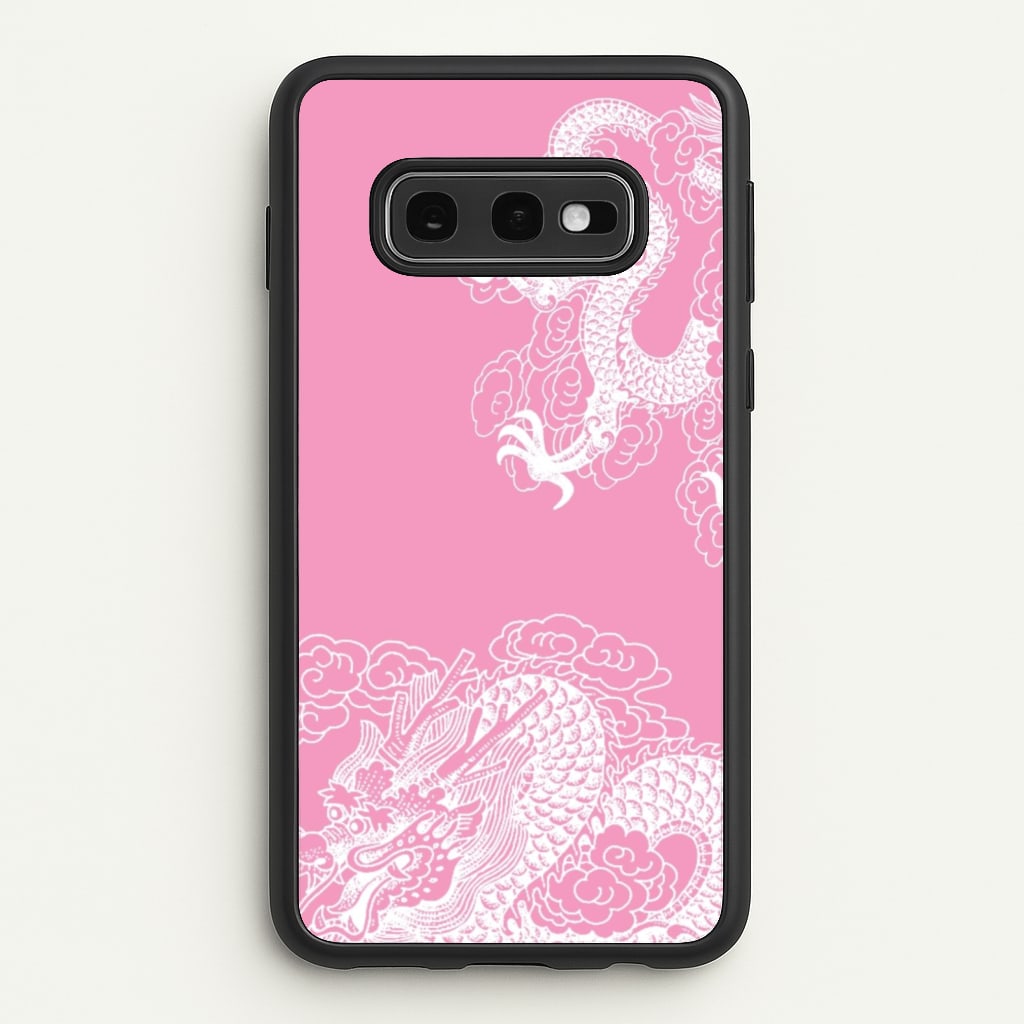 Pink Background Dragon - Dragon Phone Case for Galaxy S10e