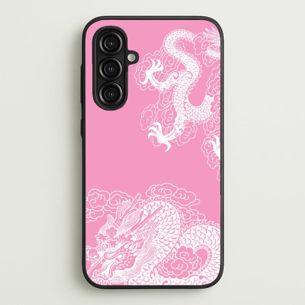 Pink Background Dragon - Dragon Phone Case for Galaxy A16