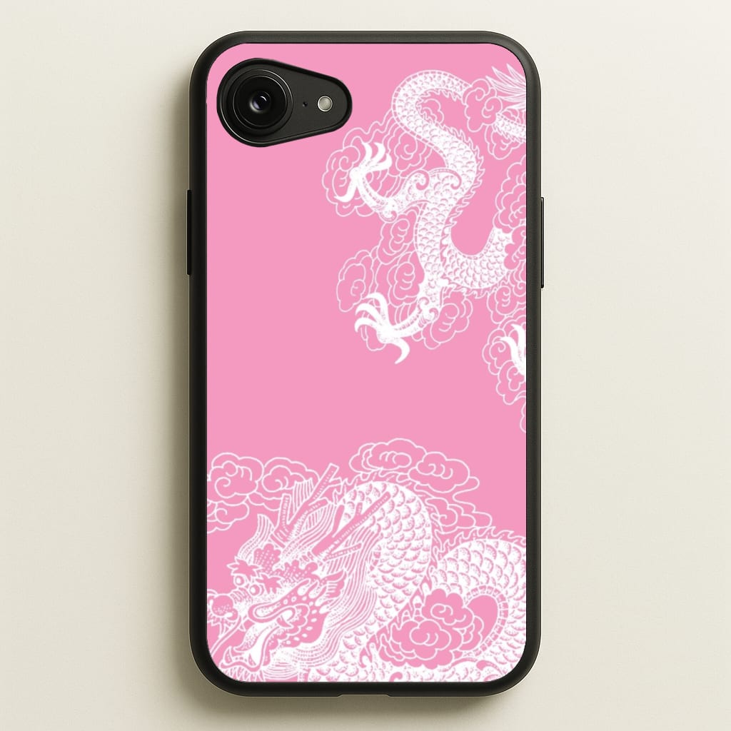 Pink Background Dragon - Dragon Phone Case for iPhone 16e