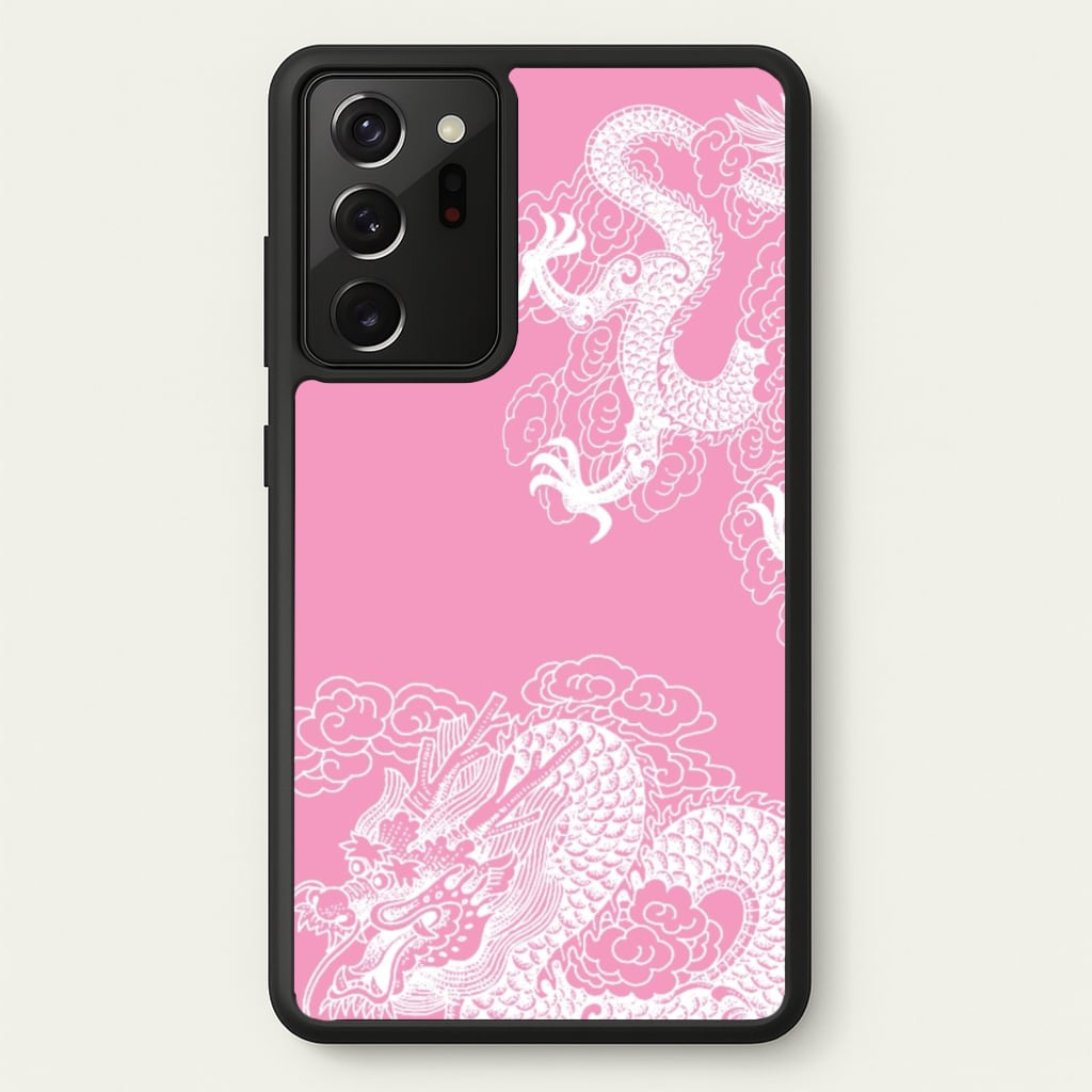 Pink Background Dragon - Dragon Phone Case for Galaxy Note 20 Ultra