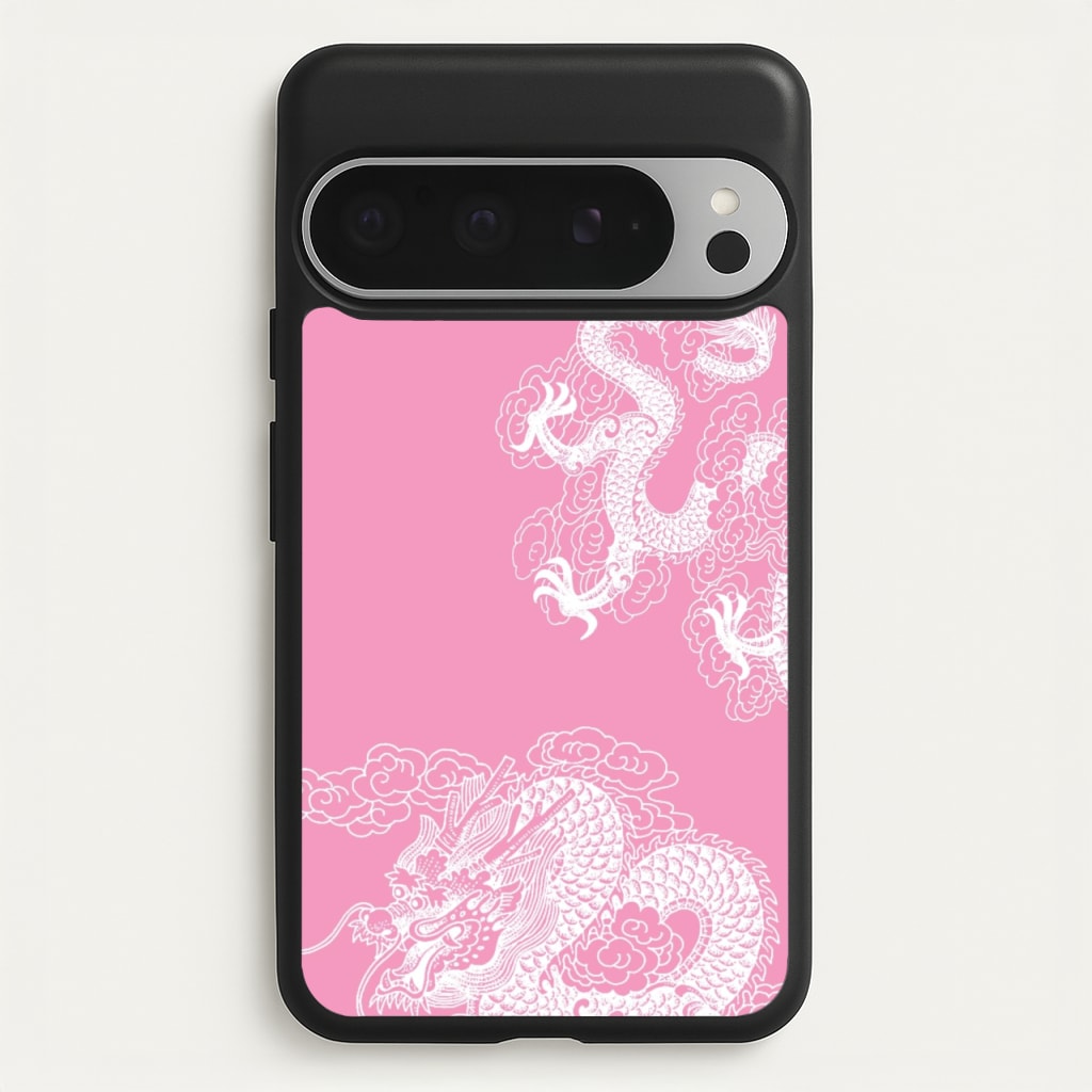 Pink Background Dragon - Dragon Phone Case for Google Pixel 9 Pro XL