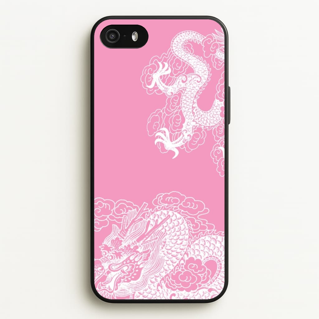 Pink Background Dragon - Dragon Phone Case for iPhone 5 / 5s / SE 2016