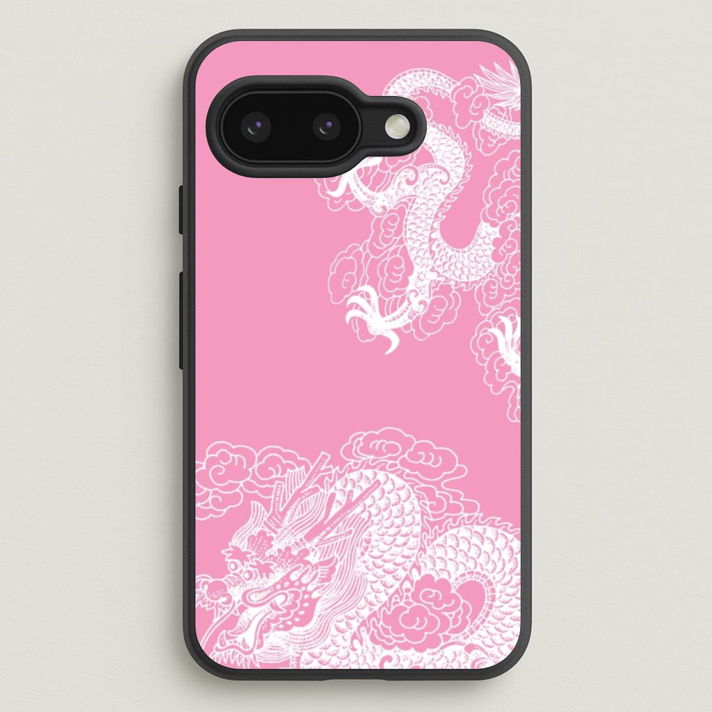 Pink Background Dragon - Dragon Phone Case for Google Pixel 9a