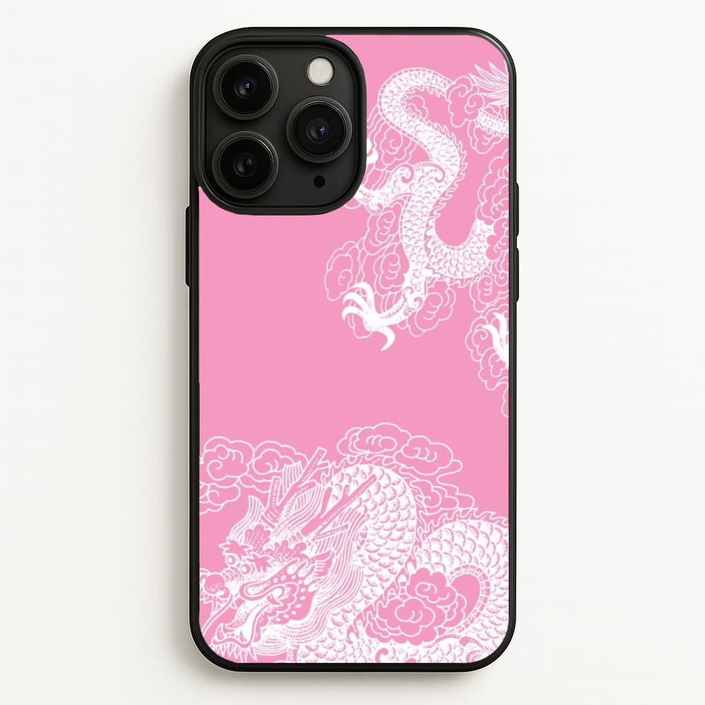 Pink Background Dragon - Dragon Phone Case for iPhone 11 Pro