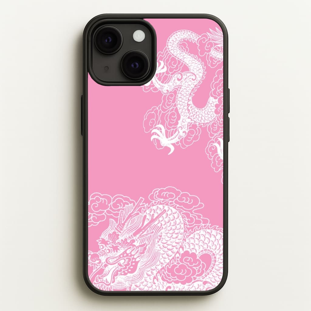 Pink Background Dragon - Dragon Phone Case for iPhone 13