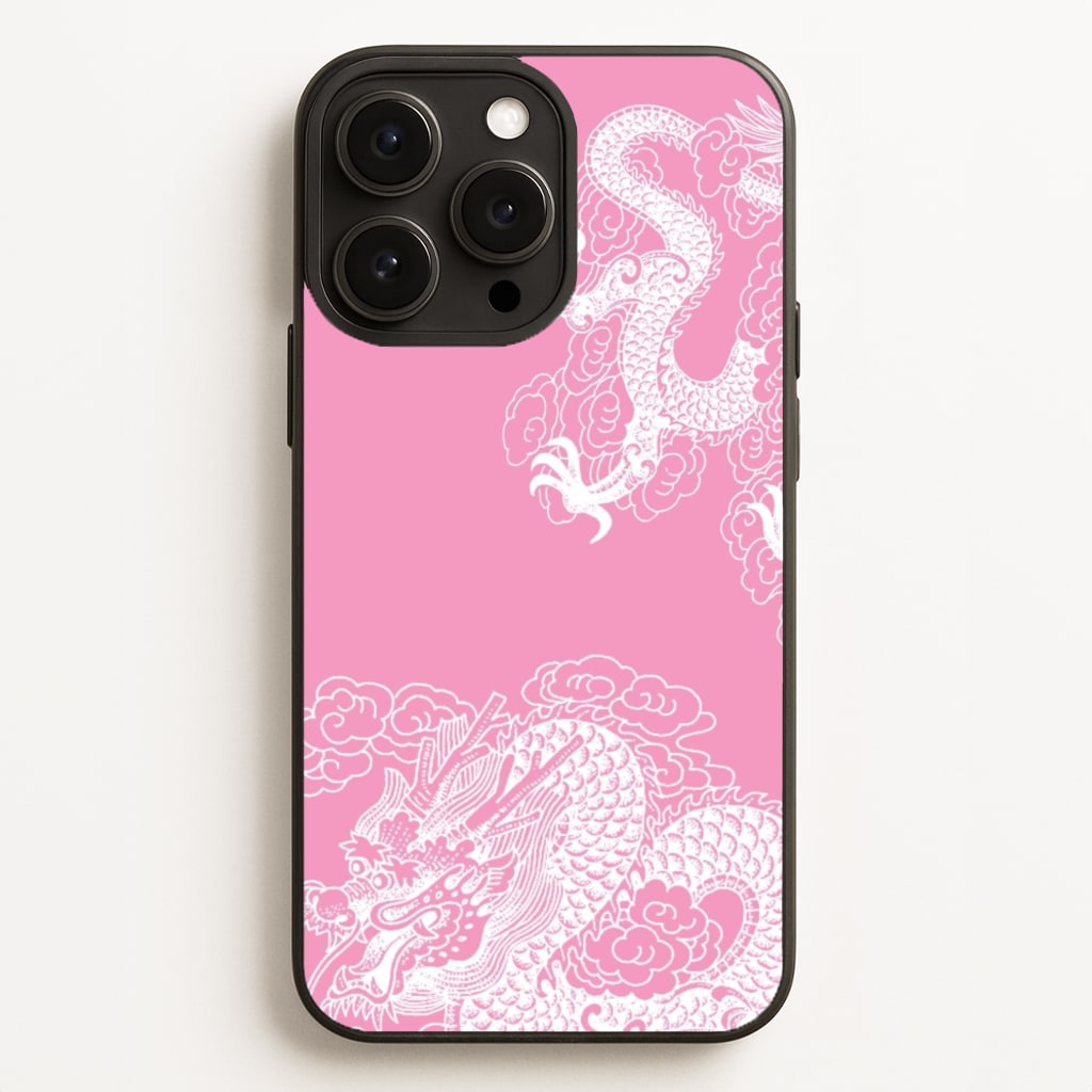 Pink Background Dragon - Dragon Phone Case for iPhone 12 Pro Max