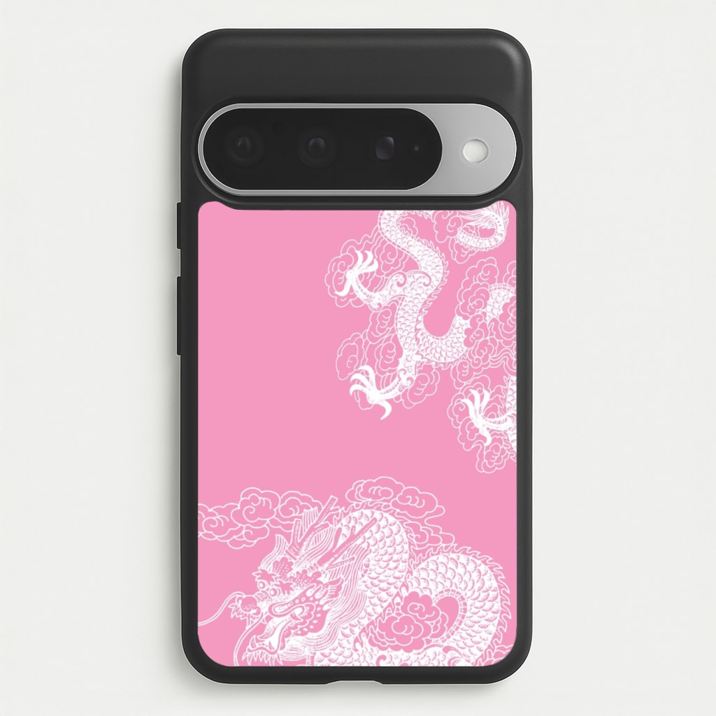 Pink Background Dragon Phone Case for Google Pixel 10 Pro XL