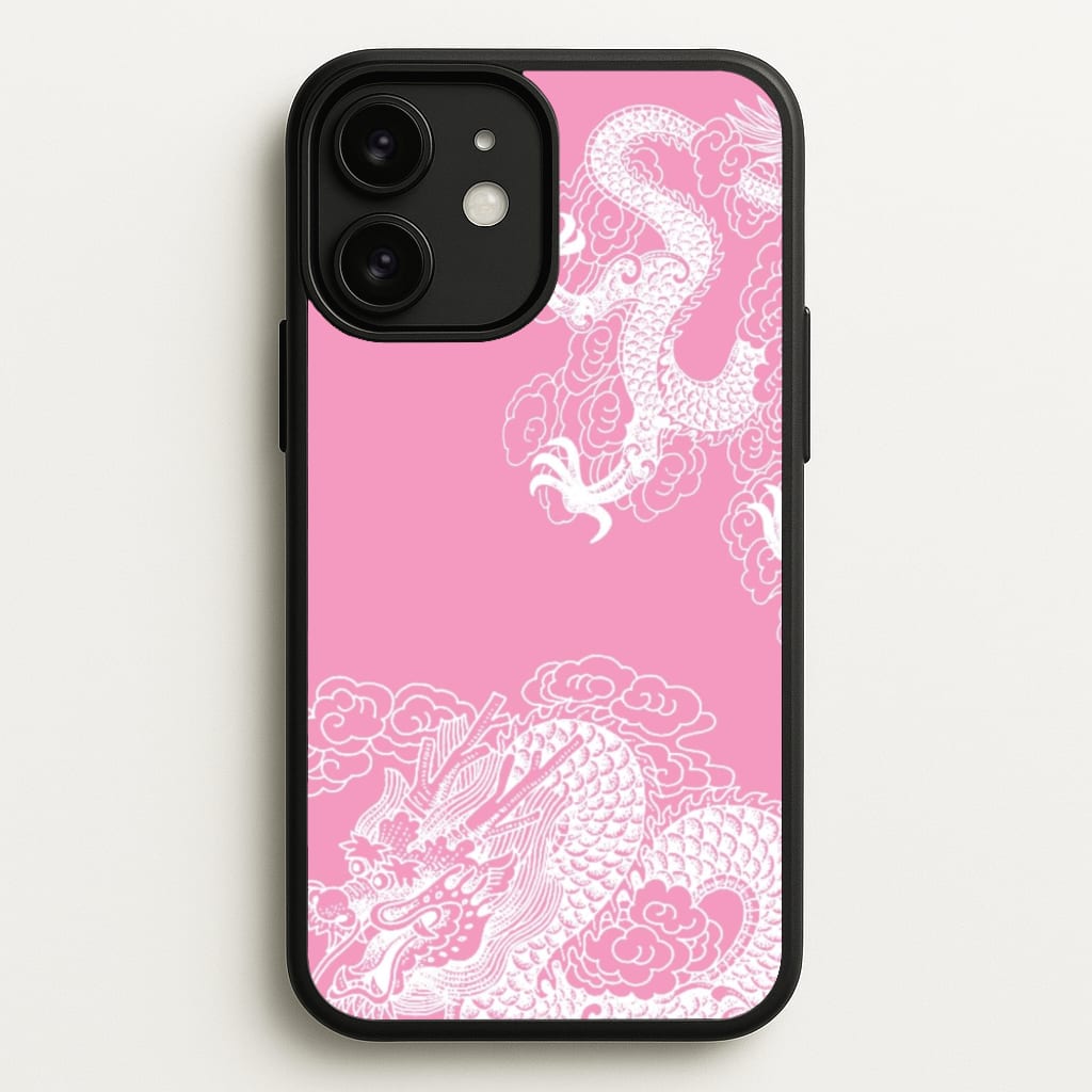 Pink Background Dragon - Dragon Phone Case for iPhone 11