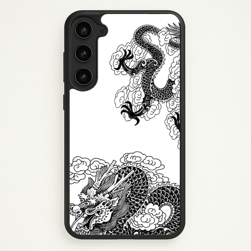 Black Dragon - Dragon Phone Case for Galaxy S23