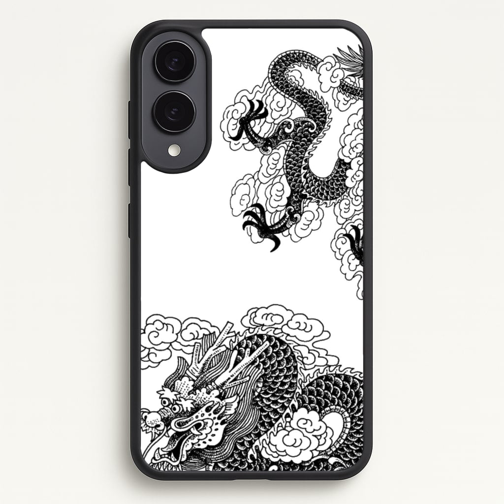 Black Dragon - Dragon Phone Case for Galaxy S25 Edge
