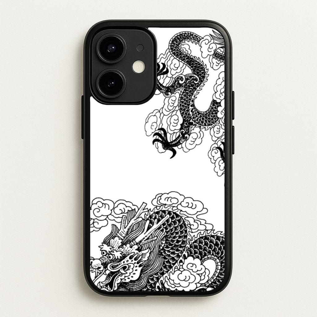Black Dragon - Dragon Phone Case for iPhone 12 Mini