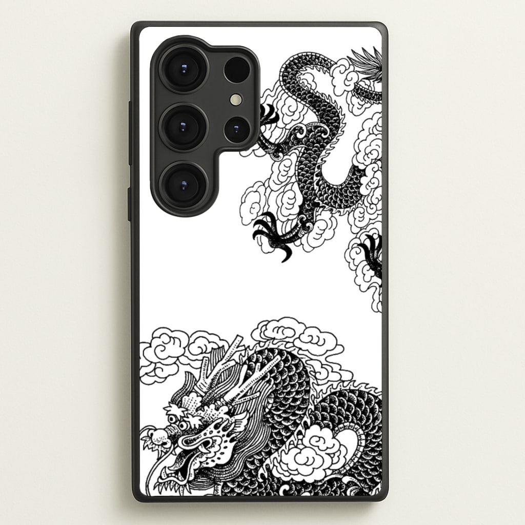 Black Dragon - Dragon Phone Case for Galaxy S25 Ultra
