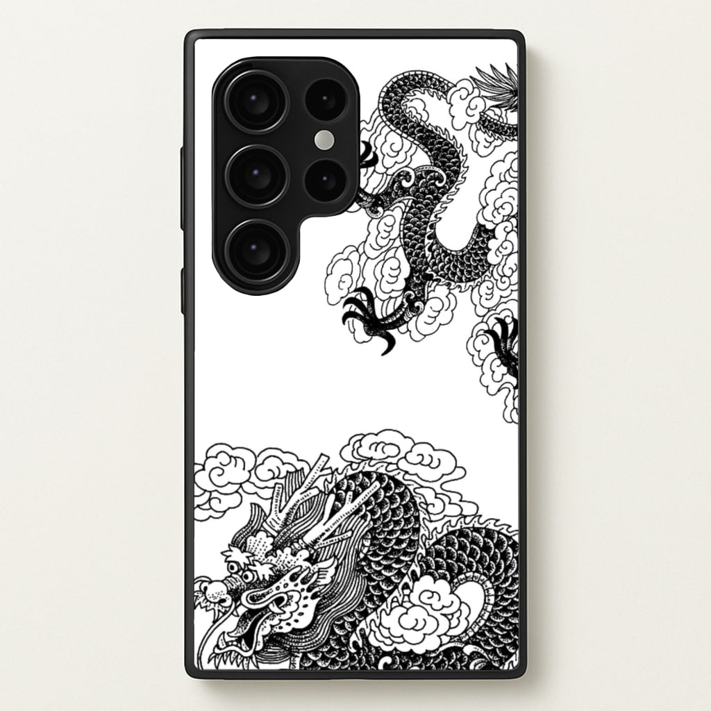Black Dragon - Dragon Phone Case for Galaxy S24 Ultra