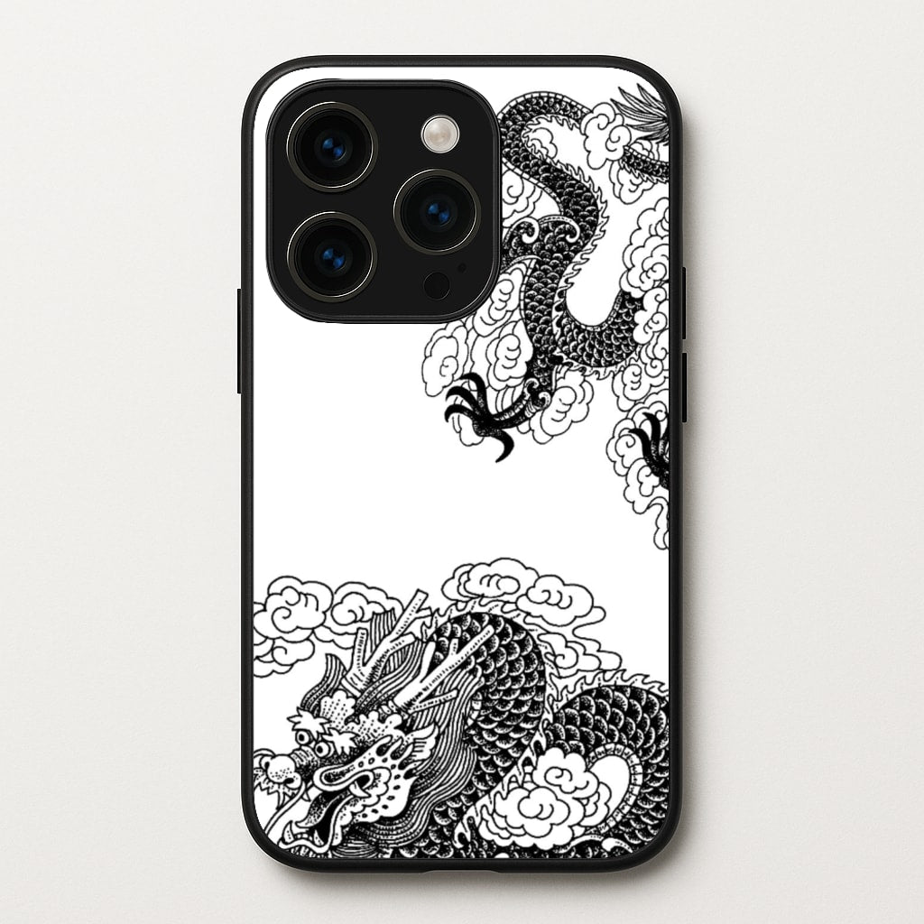 Black Dragon - Dragon Phone Case for iPhone 15 Pro