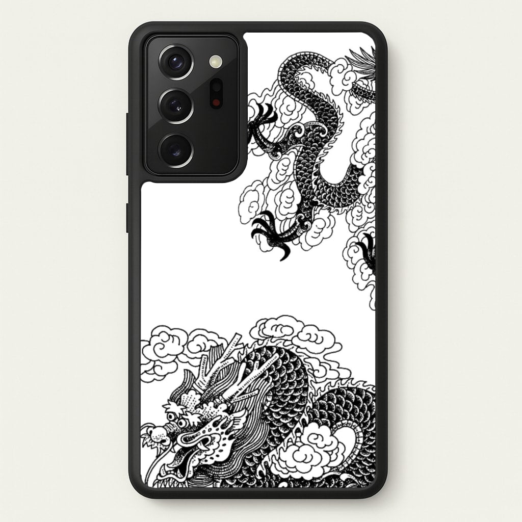 Black Dragon - Dragon Phone Case for Galaxy Note 20 Ultra