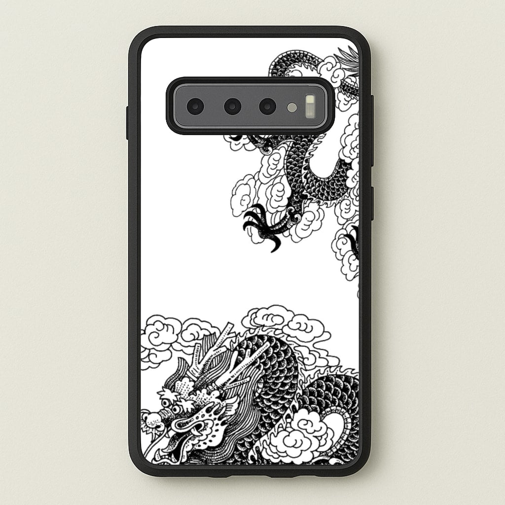 Black Dragon - Dragon Phone Case for Galaxy S10 Plus