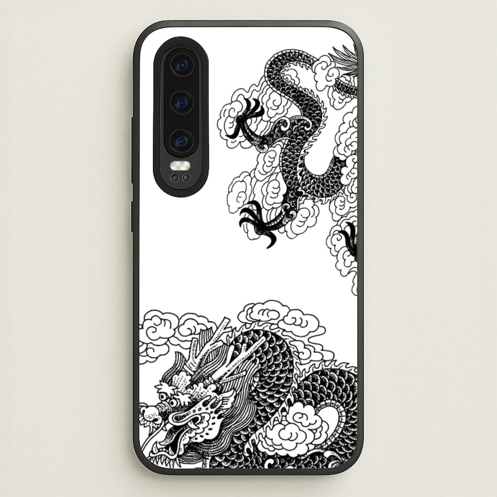 Black Dragon - Dragon Phone Case for Huawei P30