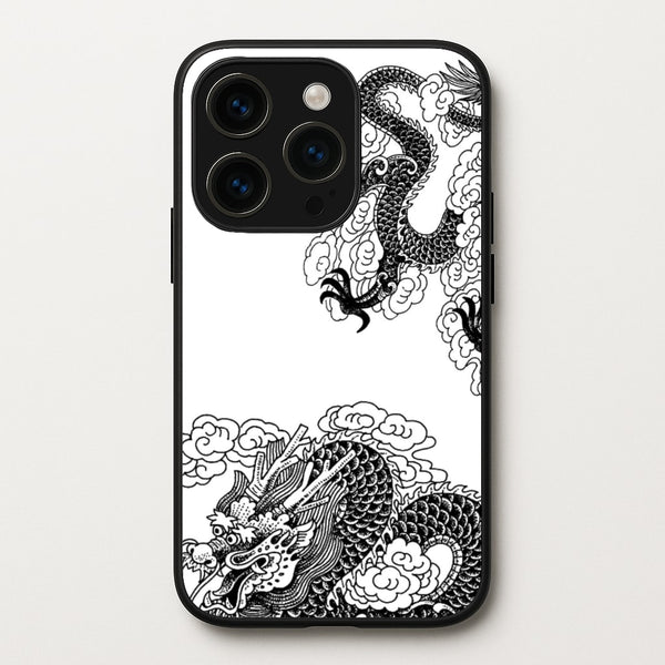 Black Dragon - Dragon Phone Case for iPhone 15 Pro Max