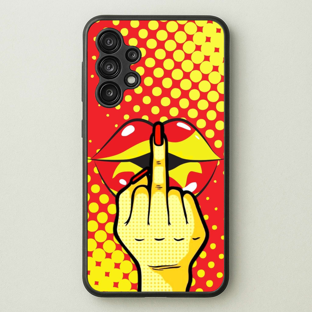 Middle Finger Kiss - Pop Art - Pop Art Phone Case for Galaxy A13