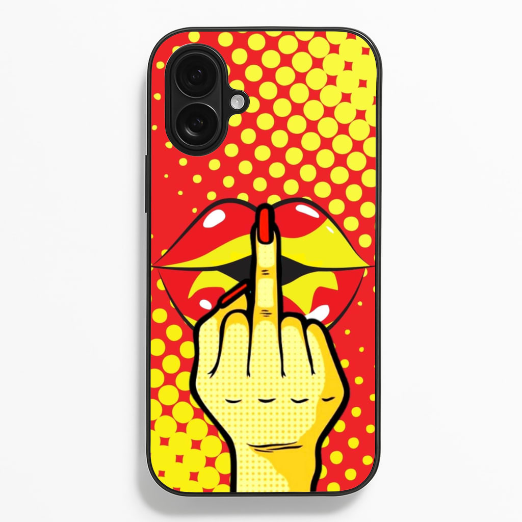 Middle Finger Kiss - Pop Art Phone Case