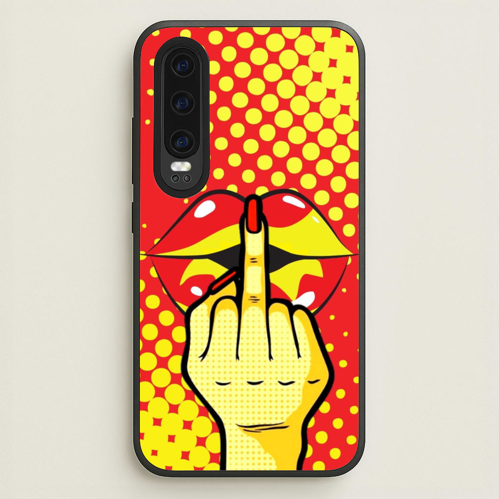 Middle Finger Kiss - Pop Art - Pop Art Phone Case for Huawei P30