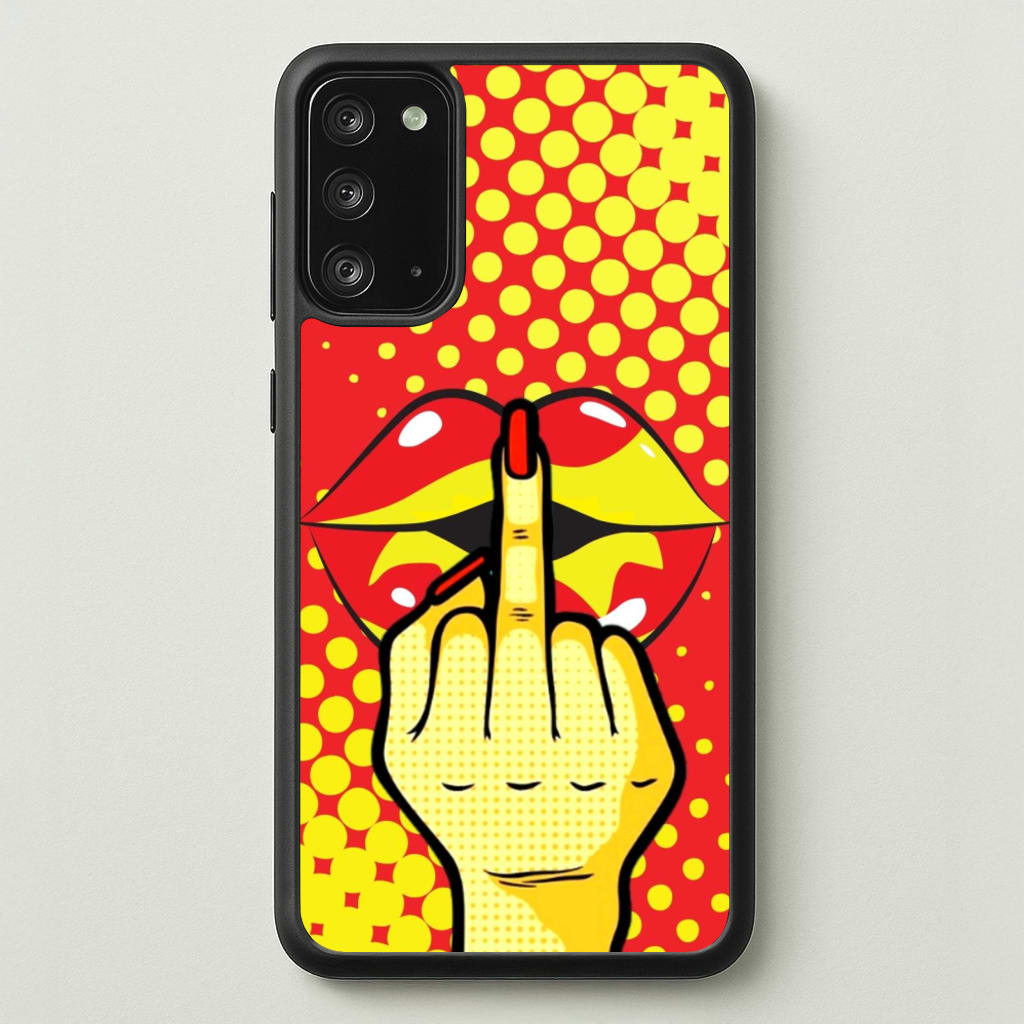 Middle Finger Kiss - Pop Art - Pop Art Phone Case for Galaxy Note 20