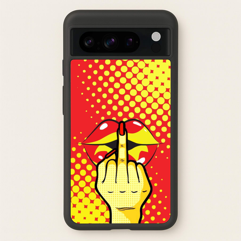 Middle Finger Kiss - Pop Art - Pop Art Phone Case for Google Pixel 8 Pro