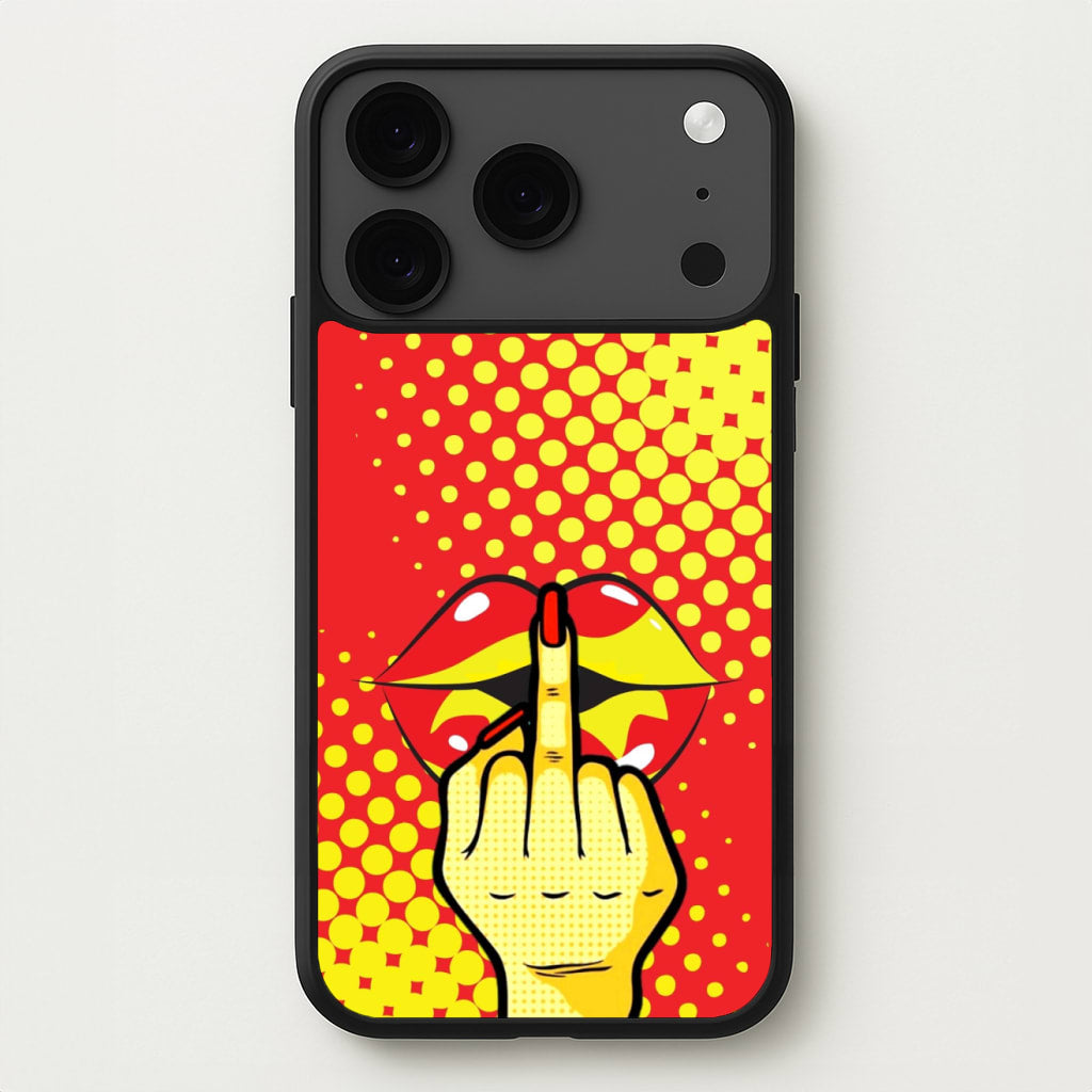 Middle Finger Kiss - Pop Art Phone Case for iPhone 17 Pro