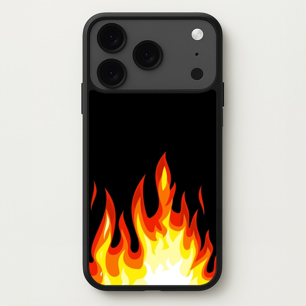 Black Flame Phone Case for iPhone 17 Pro Max