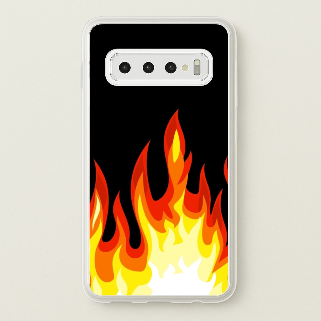 Black Flame - Phone Case for Galaxy S10 Plus