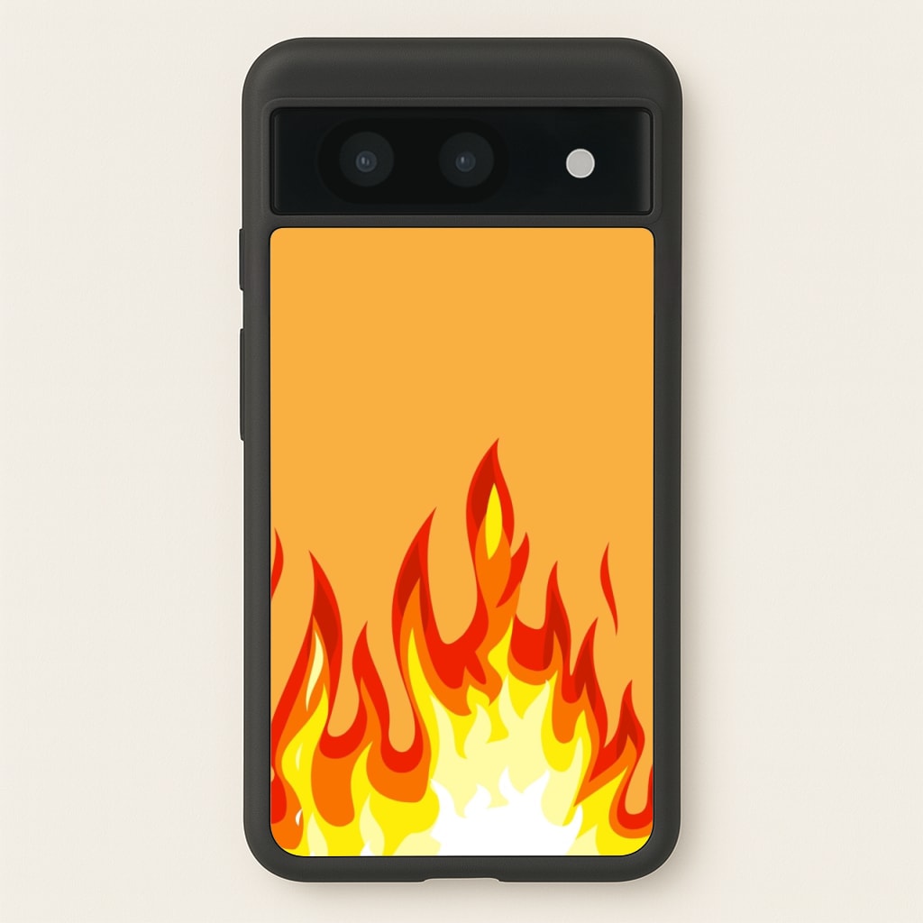 Orange Flame - Flame Phone Case for Google Pixel 8a