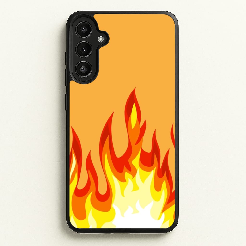 Orange Flame - Flame Phone Case for Galaxy A36