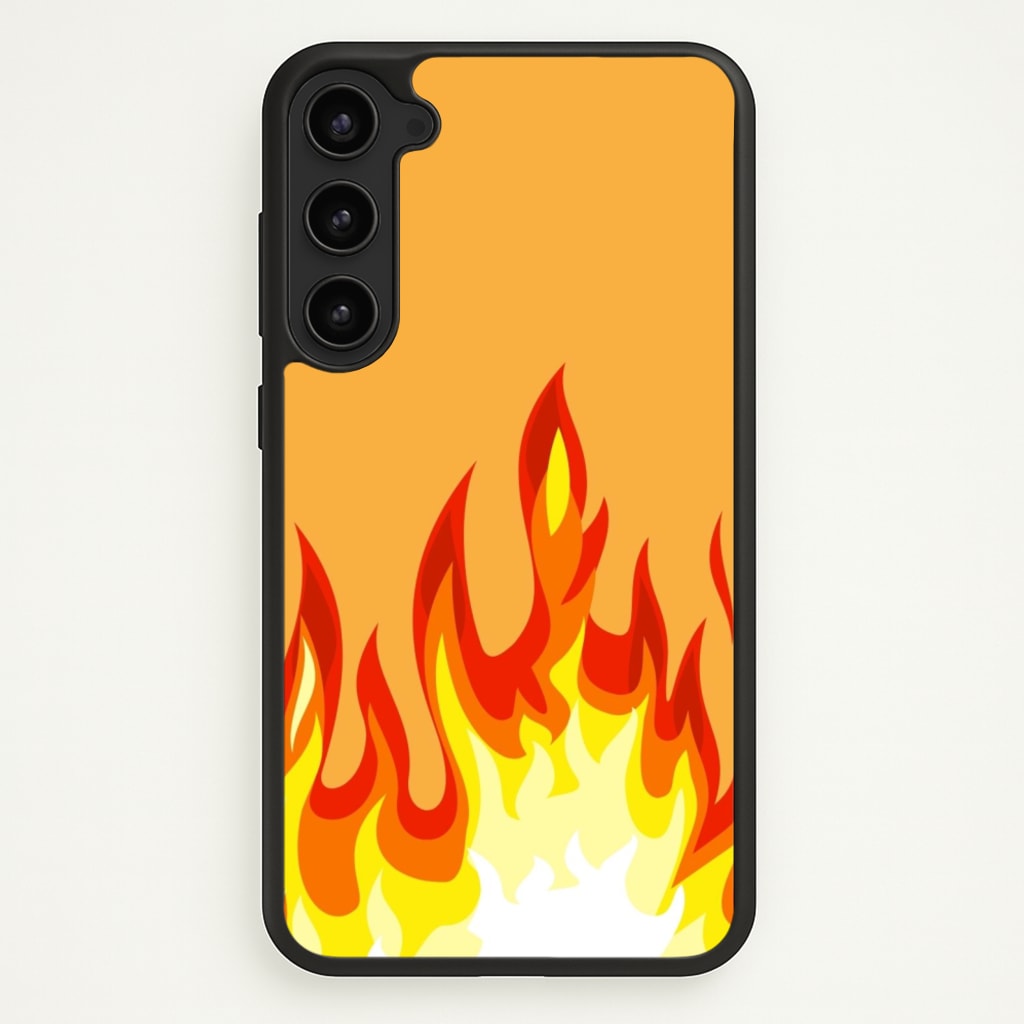 Orange Flame - Flame Phone Case for Galaxy S23