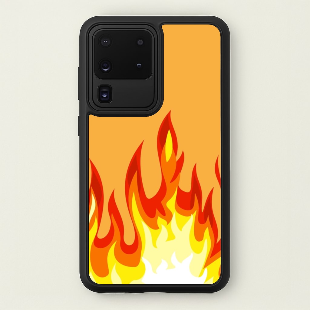 Orange Flame - Flame Phone Case for Galaxy S20 Ultra