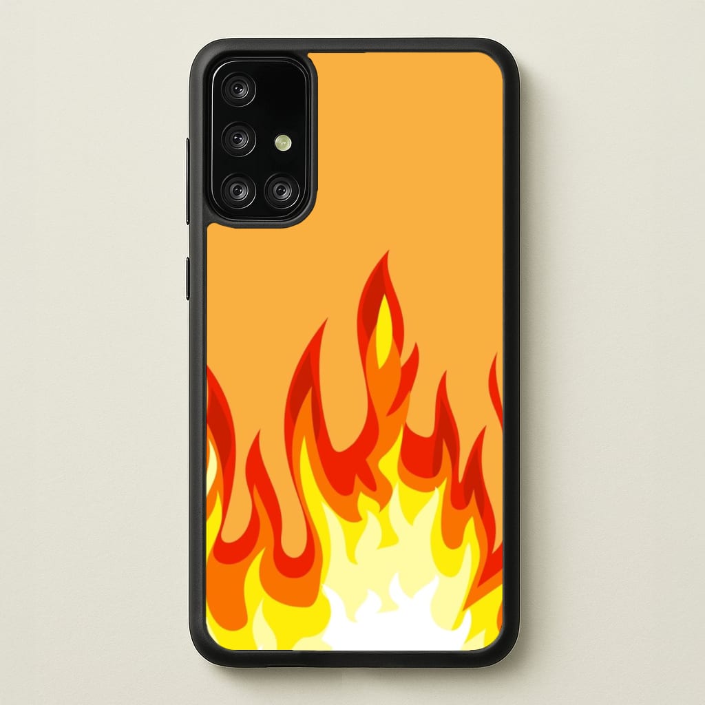 Orange Flame - Flame Phone Case for Galaxy A71