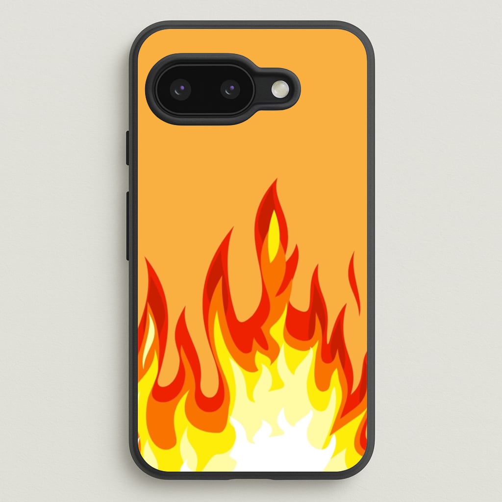 Orange Flame - Flame Phone Case for Google Pixel 9a