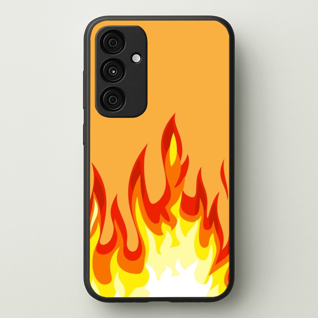 Orange Flame - Flame Phone Case for Galaxy A35