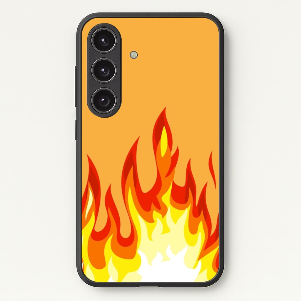 Orange Flame - Flame Phone Case for Galaxy S24 Plus