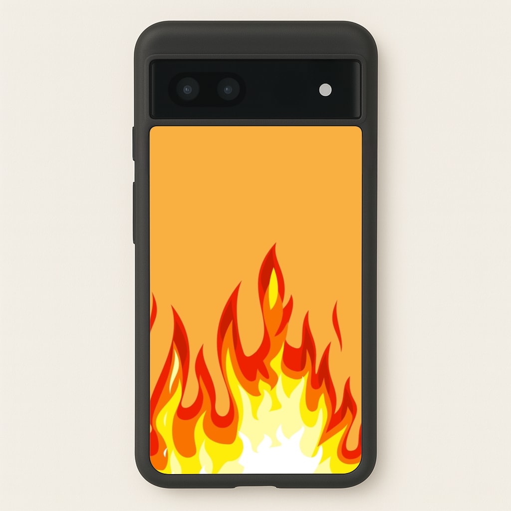 Orange Flame - Flame Phone Case for Google Pixel 7a