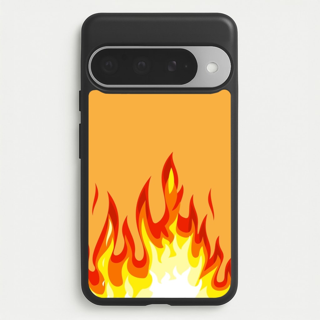 Orange Flame Phone Case for Google Pixel 10 Pro XL