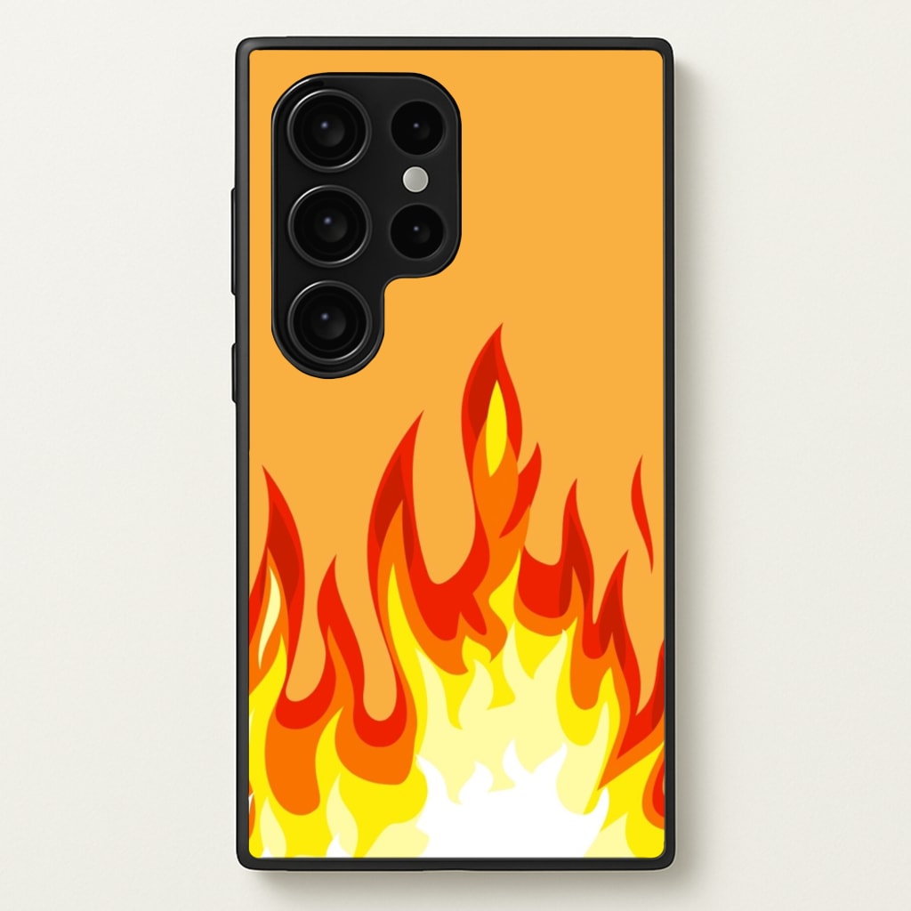 Orange Flame - Flame Phone Case for Galaxy S24 Ultra