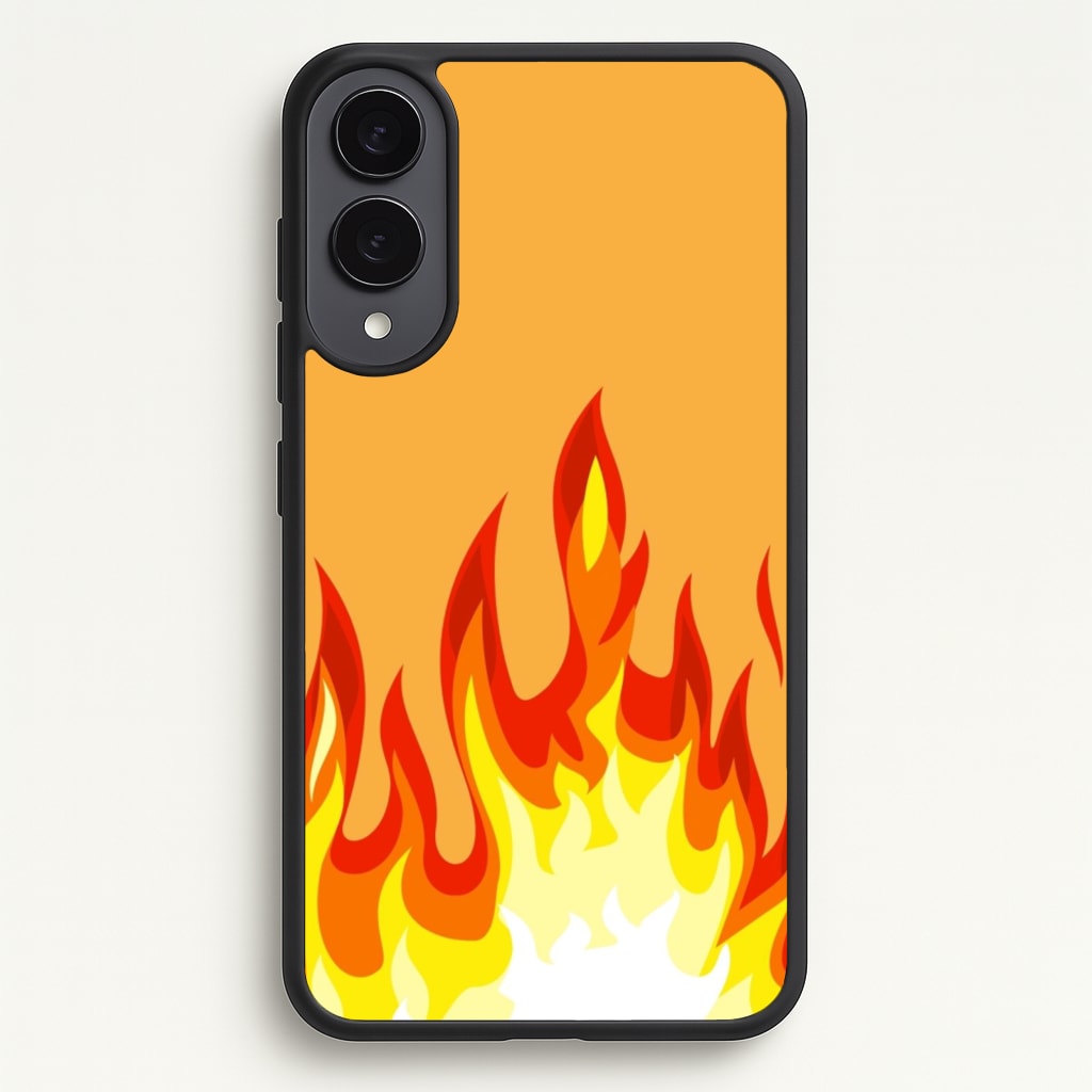 Orange Flame - Flame Phone Case for Galaxy S25 Edge