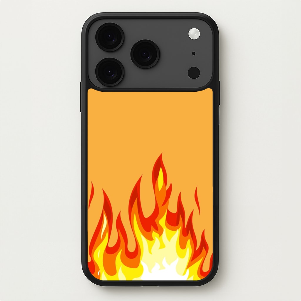 Orange Flame Phone Case for iPhone 17 Pro