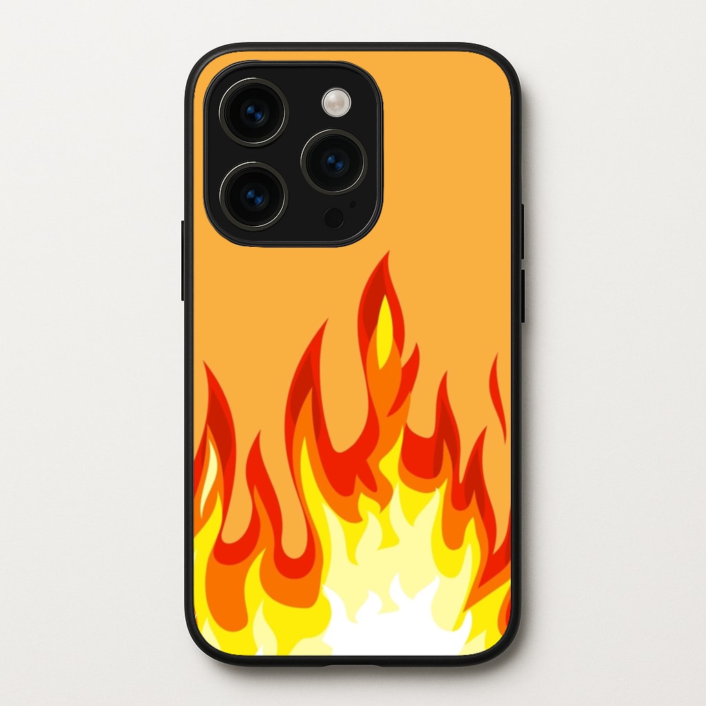 Orange Flame - Flame Phone Case for iPhone 15 Pro